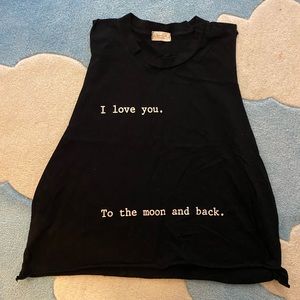 Brandy Melville John Galt I love you to the moon and back tank
